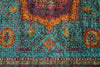 6x8 Light Blue and Purple Turkish Tribal Rug