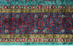 6x8 Light Blue and Purple Turkish Tribal Rug