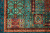 6x8 Turquoıse and Navy Turkish Tribal Rug