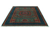 6x8 Turquoıse and Navy Turkish Tribal Rug