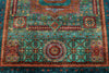 6x8 Turquoıse and Navy Turkish Tribal Rug