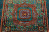 6x8 Turquoıse and Navy Turkish Tribal Rug