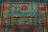 6x8 Turquoıse and Navy Turkish Tribal Rug