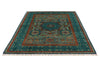 6x8 Multicolor and Blue Turkish Tribal Rug