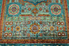 6x8 Multicolor and Blue Turkish Tribal Rug