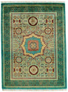 5x7 Turquoıse and Multicolor Turkish Tribal Rug