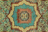5x7 Turquoıse and Multicolor Turkish Tribal Rug