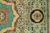 5x7 Turquoıse and Multicolor Turkish Tribal Rug