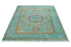 5x7 Green and Turquoıse Turkish Tribal Rug