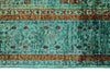 5x7 Green and Turquoıse Turkish Tribal Rug