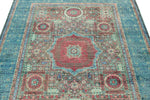 5x7 Multicolor and Blue Turkish Tribal Rug