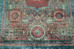 5x7 Multicolor and Blue Turkish Tribal Rug