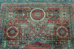 5x7 Multicolor and Blue Turkish Tribal Rug