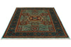 5x7 Light Green and Light Brown Turkish Tribal Rug