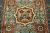 5x7 Light Green and Light Brown Turkish Tribal Rug