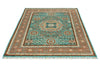 5x7 Turquoıse and Rust Turkish Tribal Rug