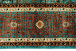 5x7 Turquoıse and Rust Turkish Tribal Rug