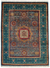 5x7 Multicolor and Blue Turkish Tribal Rug