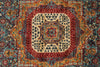 5x7 Multicolor and Blue Turkish Tribal Rug