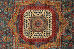 5x7 Multicolor and Blue Turkish Tribal Rug