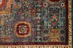 5x7 Multicolor and Blue Turkish Tribal Rug