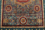 5x7 Multicolor and Blue Turkish Tribal Rug