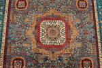 5x7 Multicolor and Blue Turkish Tribal Rug