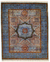 5x7 Multicolor and Purple Turkish Tribal Rug