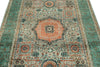 5x7 Multicolor and Green Turkish Tribal Rug