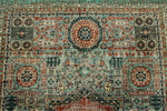 5x7 Multicolor and Green Turkish Tribal Rug