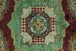 5x7 Multicolor and Green Turkish Tribal Rug