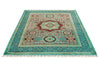 5x7 Multicolor and Green Turkish Tribal Rug