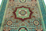 5x7 Multicolor and Green Turkish Tribal Rug