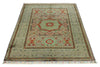 4x6 Gray and Multicolor Turkish Tribal Rug