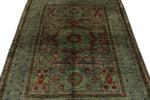 4x6 Gray and Multicolor Turkish Tribal Rug