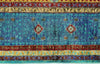 6x8 Multicolor and Blue Turkish Tribal Rug