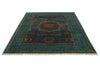 6x8 Purple and Light Blue Turkish Tribal Rug