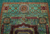 6x8 Multicolor and Green Turkish Tribal Rug