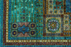 6x8 Multicolor and Blue Turkish Tribal Rug