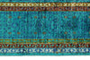 6x8 Multicolor and Blue Turkish Tribal Rug