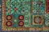 6x8 Light Blue and Gray Turkish Tribal Rug