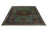 6x8 Light Blue and Gray Turkish Tribal Rug