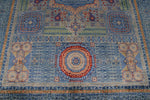 7x10 Multicolor and Gray Turkish Tribal Rug