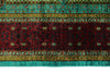 7x10 Turquoıse and Red Turkish Tribal Rug