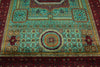 7x10 Turquoıse and Red Turkish Tribal Rug