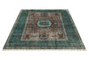 5x7 Gray and Green Turkish Tribal Rug