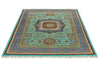 5x7 Light Blue and Gray Turkish Tribal Rug