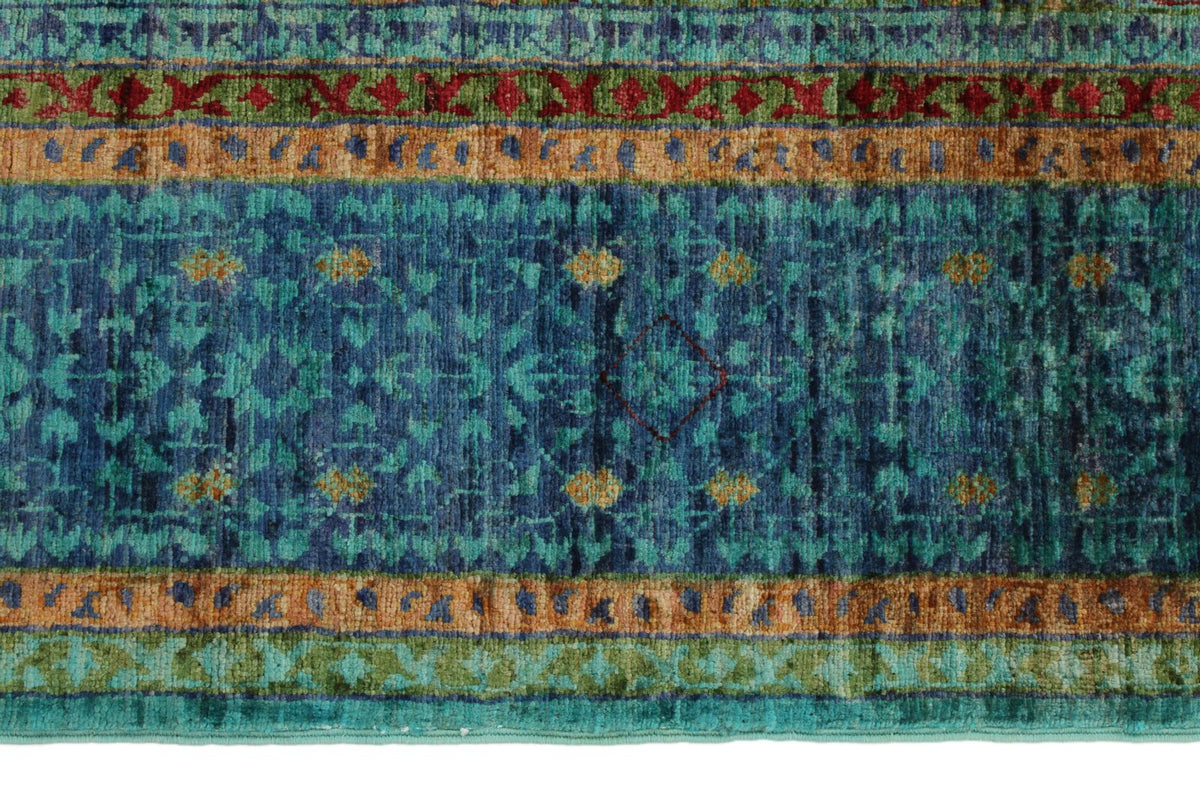 5x7 Turquoıse and NavyTurkish Tribal Rug