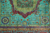 4x6 Turquoise and Red Turkish Tribal Rug