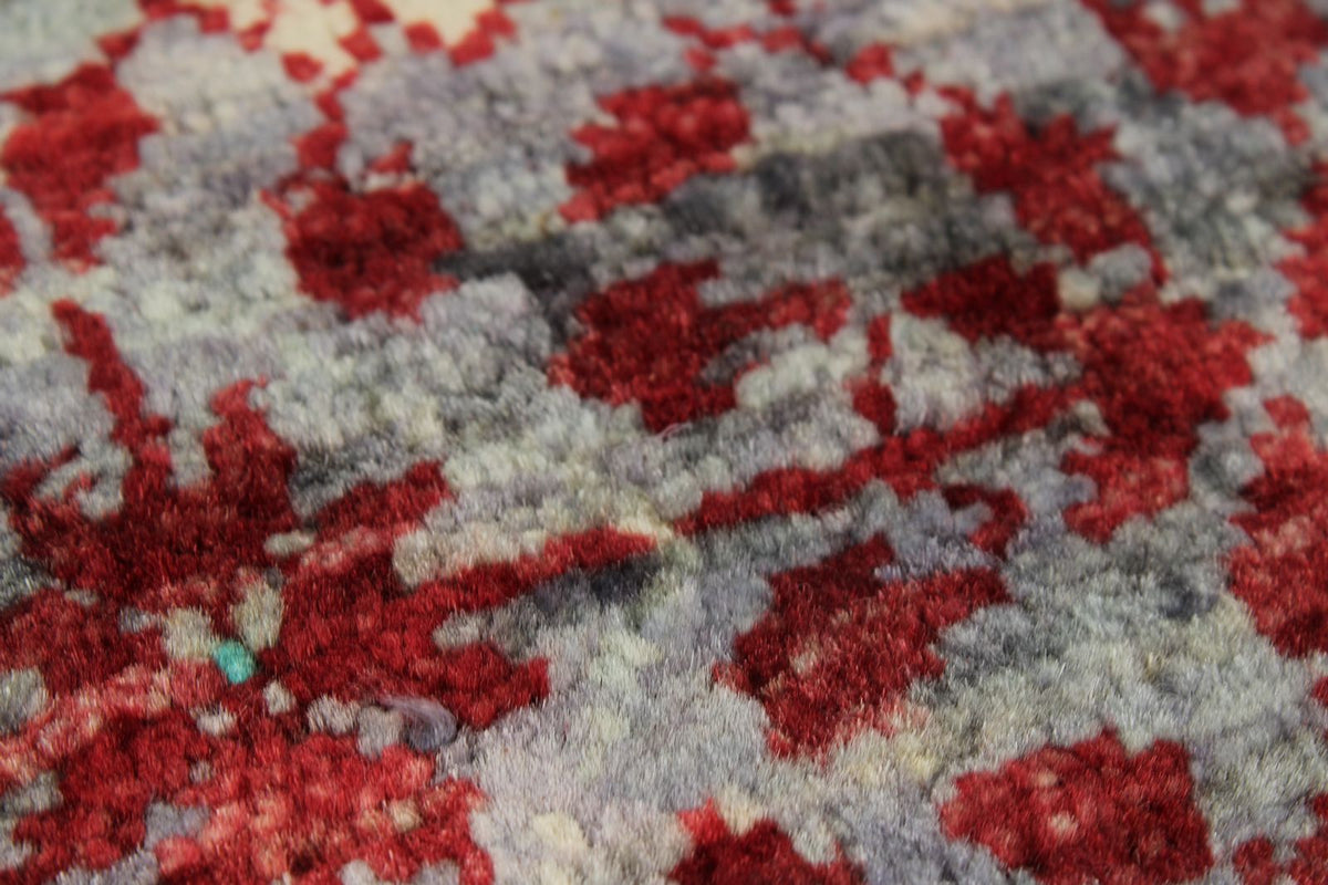 4x6 Turquoise and Red Turkish Tribal Rug